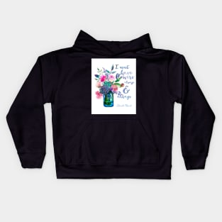 Claude Monet quote I must have flowers Kids Hoodie